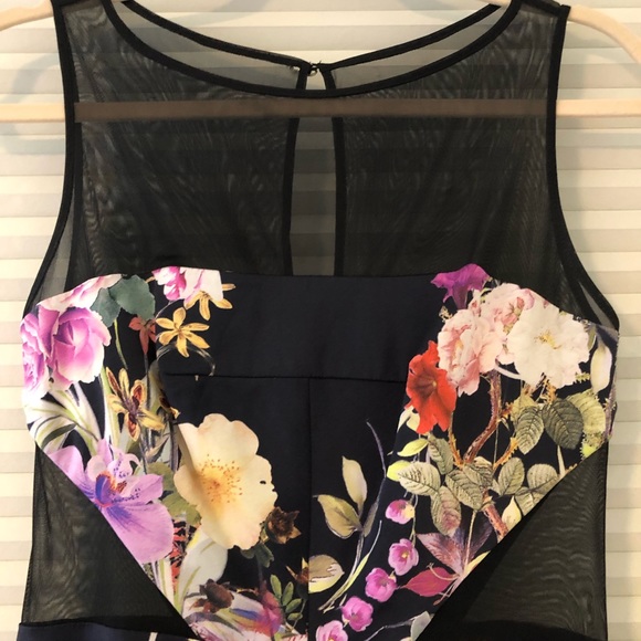 Badgley Mischka Collection - floral cocktail dress - Picture 4 of 8